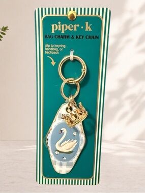 Piper·k Swan Bag Charm & Keychain